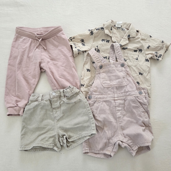 H&M Other - H&m Bundle Neutral Beige Baby Toddler Matching Outfit Set 12 Months